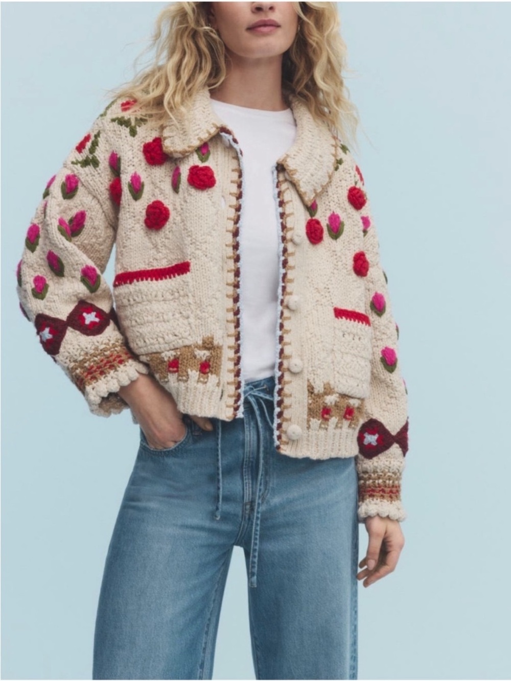 Free People rose bud cardigan - Picture 2 of 7